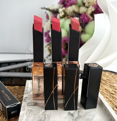 Гелева помада для губ Bogenia Glossiness Gel Lipstick №11 Mauve