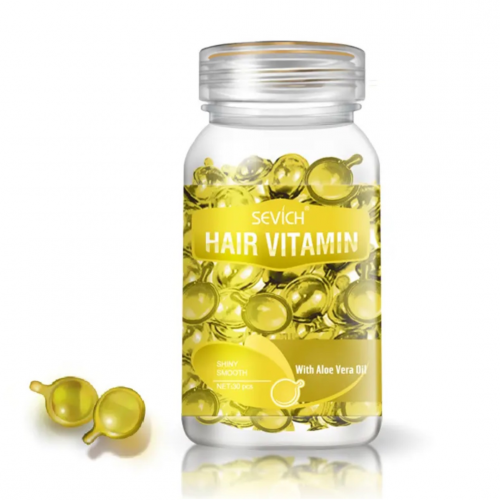 Жовті вітамінні капсули для відновлення волосся Sevich