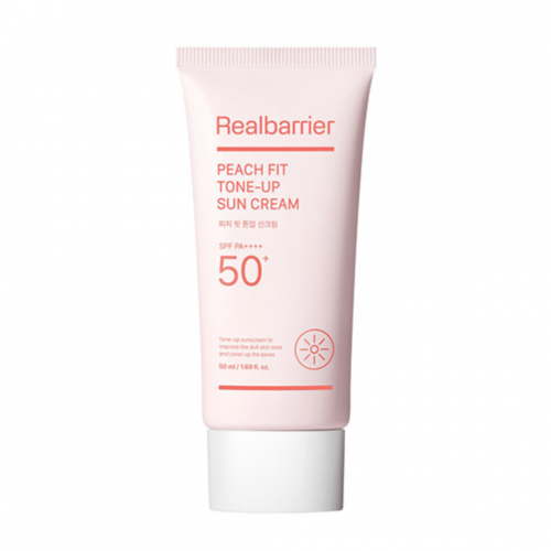  Тонуючий сонцезахисний крем для обличчя Real Barrier Peach Fit Tone-Up Sun Cream 50ml
