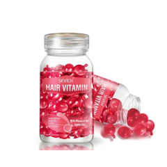 Червоні вітамінні капсули для відновлення волосся Sevich