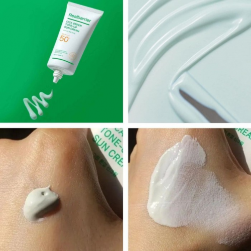 Солнцезащитный успокаивающий крем Real Barrier Cica Green Tone-Up Sun Cream 50ml