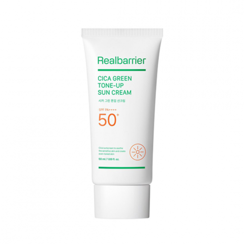 Солнцезащитный успокаивающий крем Real Barrier Cica Green Tone-Up Sun Cream 50ml