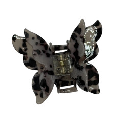 Краб пластик метелик подвійні крила, 8*6,5см, леопард (чорний з сірим)