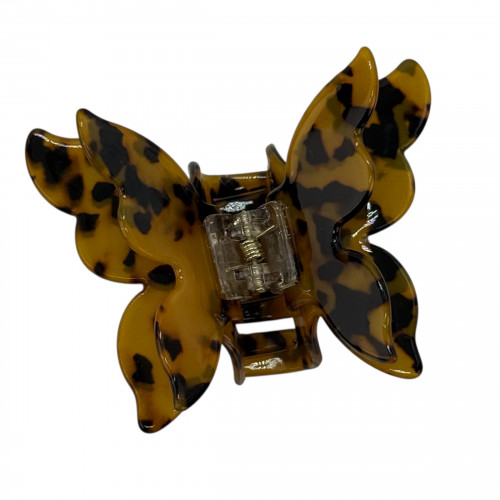 Краб пластик метелик подвійні крила, 8*6,5см, леопард (чорний з рудим)