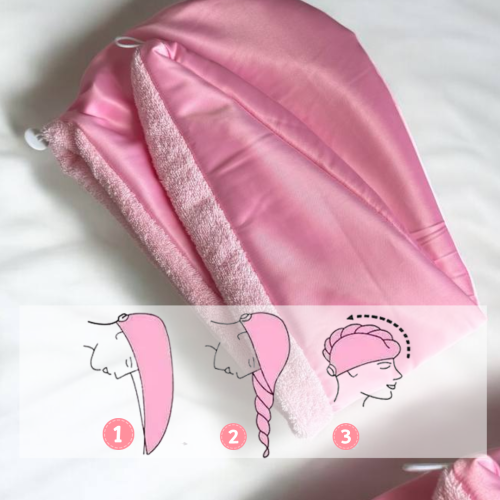 Тюрбан двосторонній для сушіння волосся сірий