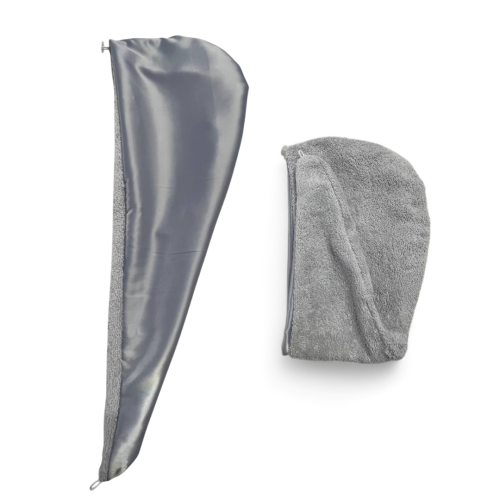 Тюрбан двосторонній для сушіння волосся сірий