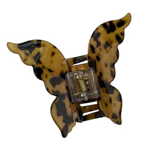 Краб пластик метелик, 8*7см, леопард (чорний з рудим)