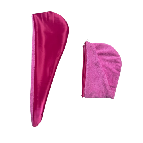 Тюрбан двосторонній для сушіння волосся малиновий