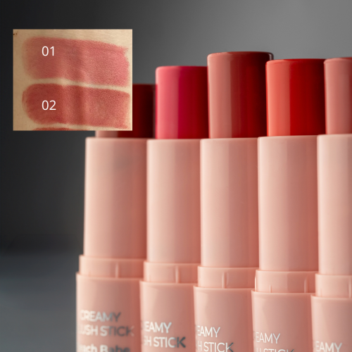 Румяна для лица Bogenia ANGELIC Creamy Blush Stick №01 - Rosy Posy