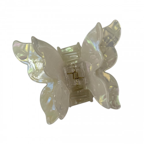 Краб пластик метелик подвійні крила, 6,5*8см, перламутрово-білого кольору