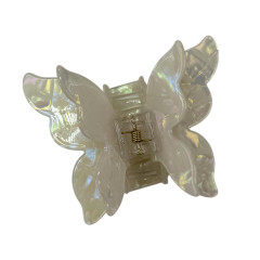 Краб пластик метелик подвійні крила, 6,5*8см, перламутрово-білого кольору