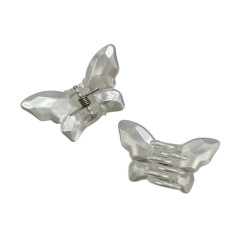 Краб пластик mini Метелик , 4,5*3см, перламутрового кольору