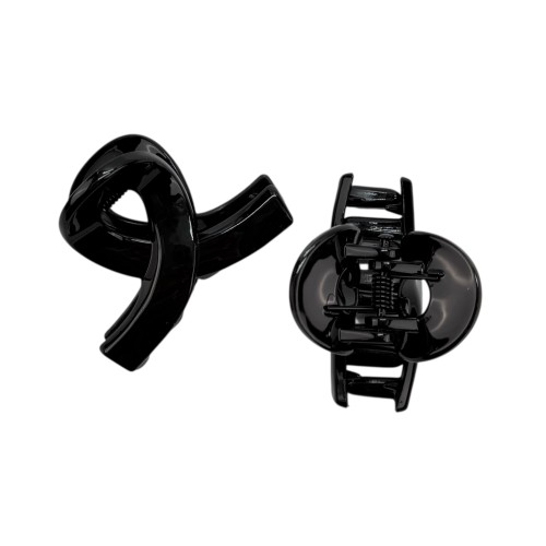 Краб пластик глянцевий "петелька", 4,5см, чорний