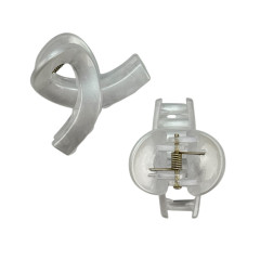 Краб пластик глянцевий &quot;петелька&quot;, 4,5см,перламутровий