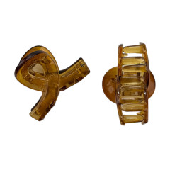 Краб пластик глянцевий &quot;петелька&quot;, 4,5см, рудий напівпрозорий