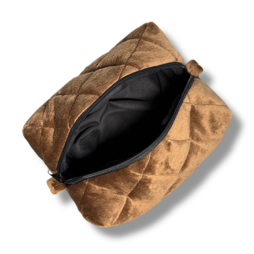 Косметичка плюшева 21*15*10 капучино