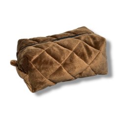 Косметичка плюшева 21*15*10 капучино