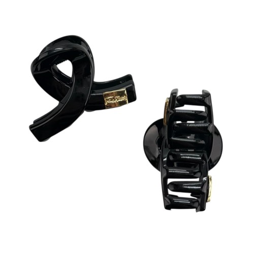 Краб пластик глянцевый петелька Fashion, 4,5см, черный