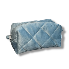 Косметичка плюшева 17*11*9 сіра