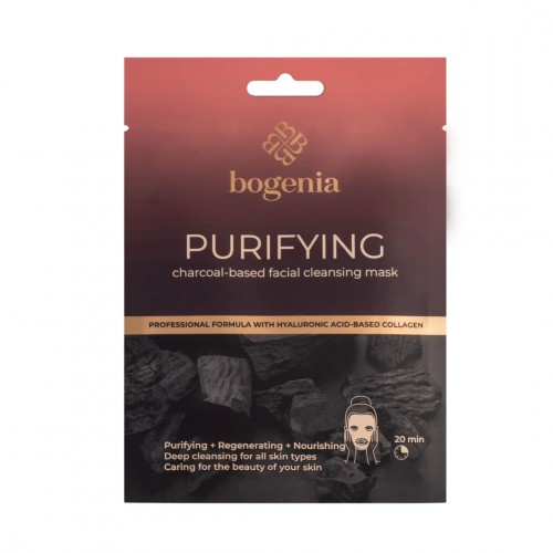 Тканинна маска на основі деревним вугіллям Bogenia Очищувальна