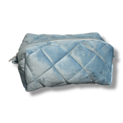 Косметичка плюшева 21*15*10 сіра