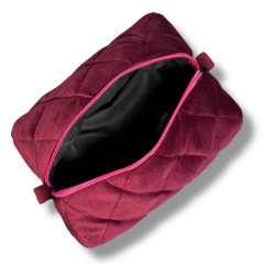 Косметичка плюшева 21*15*10 марсала