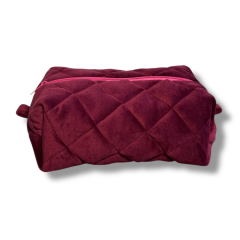 Косметичка плюшева 21*15*10 марсала