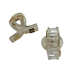 Краб пластик глянцевий &quot;петелька&quot; Fashion, 4,5см, молочний напівпрозорий