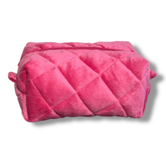 Косметичка плюшева 21*15*10 рожева