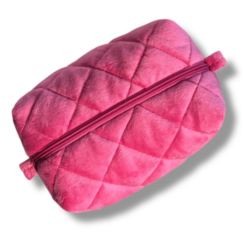 Косметичка плюшева 21*15*10 рожева