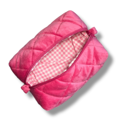 Косметичка плюшева 21*15*10 рожева