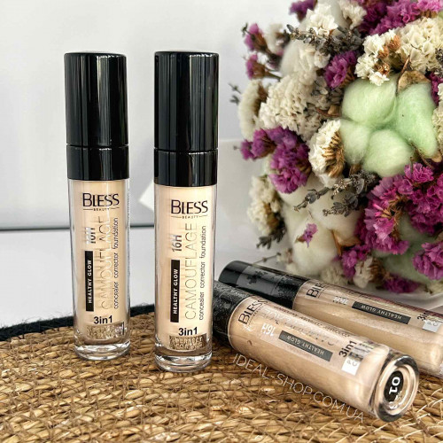 Консилер з пензликом Bless Beauty Camouflage 3 in 1 