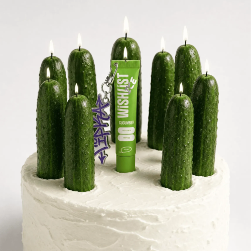 Бальзам-блиск для губ Cucumber Ice WiSHLiST Lip Gloss Balsam, 10 мл + брелок "Гірка"