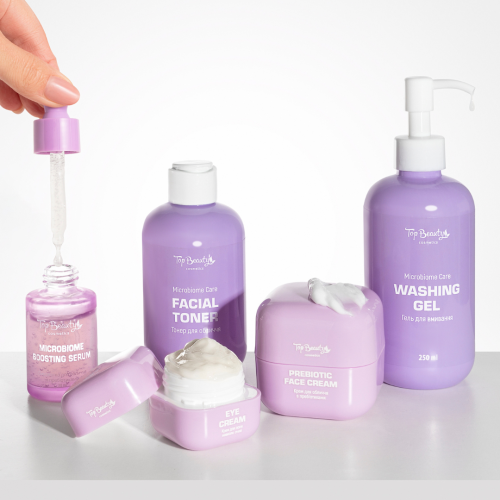 Гель для умывания для лица с пребиотиками Microbiom care Top Beauty
