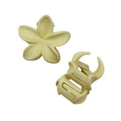 Краб пластик матовий гавайська квітка, 4см, молочна