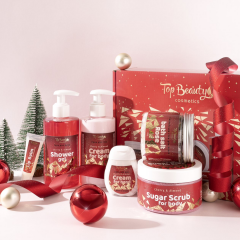 Бокс подарунковий Новорічний 6 товарів в коробці Top Beauty