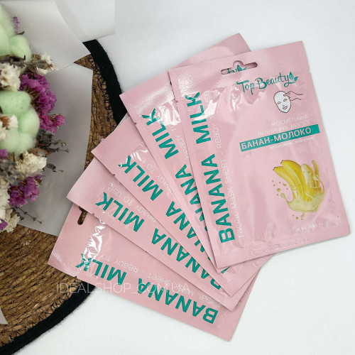 Маска тканевая для лица Banana-Milk Top Beauty