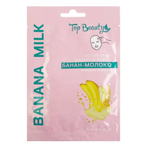 Маска тканевая для лица Banana-Milk Top Beauty