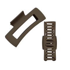 Краб пластик матовий прямокутний, 10см, бежевий