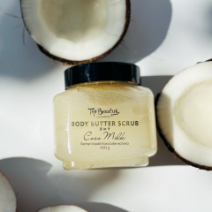 Скраб-батер кокосове молоко 2в1 для тіла Top Beauty