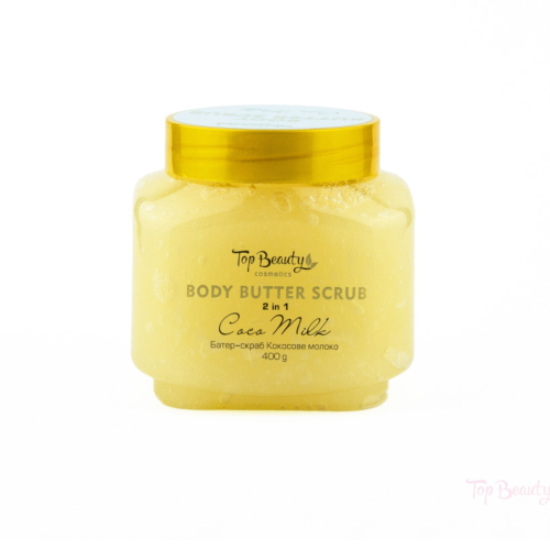 Батер-скраб кокосове молоко 2в1 для тіла Top Beauty 400g
