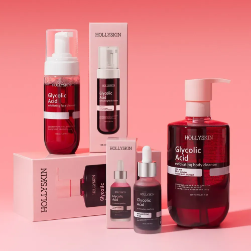 Відлущувальний гель для очищення тіла з гліколевою кислотою й екстрактом кленового соку HOLLYSKIN Glycolic Acid
