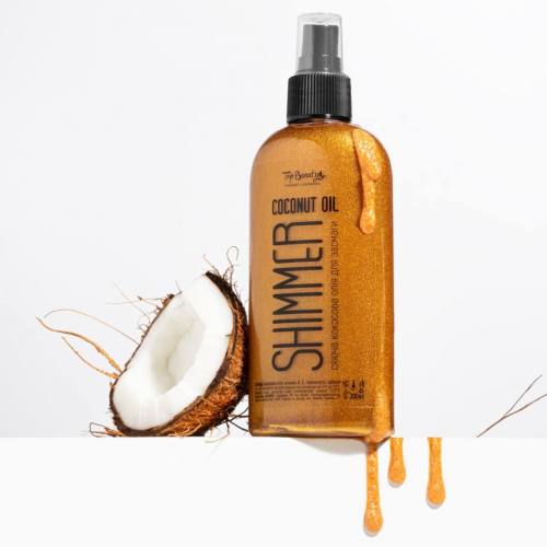 Кокосова олія для засмаги з шимером Top Beauty