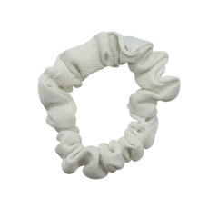 Резинка для волосся жатка 6см, біла