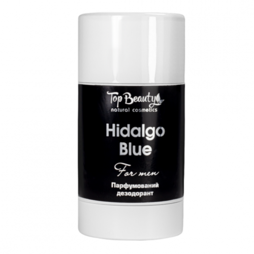 Парфумований чоловічий дезодорант WHITE Hidolgo blue з пробіотиком Top Beauty