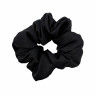 Резинка для волосся об'ємна атласна 13см, чорна