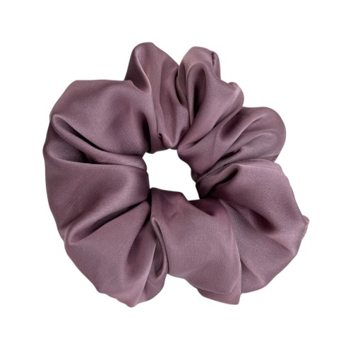 Резинка для волосся об'ємна атласна 13см, пудрова