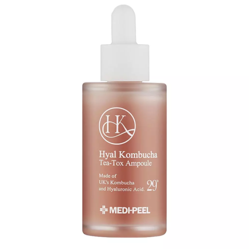 Відновлювальна сироватка для обличчя з 70% комбучі та церамідами MEDIPEEL Hyal Kombucha Tea-Tox Ampoule, 50 мл