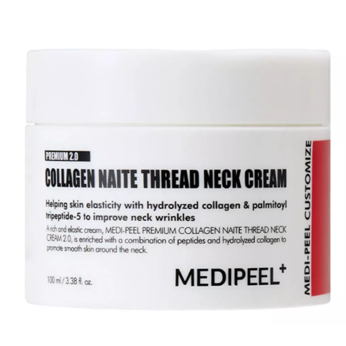 Ліфтинг-крем для шиї з пептидами та колагеном MEDIPEEL Premium Collagen Naite Thread Neck Cream 100ml 