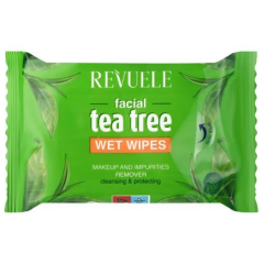 Серветки вологі для зняття макіяжу з екстрактом чайного дерева Revuele